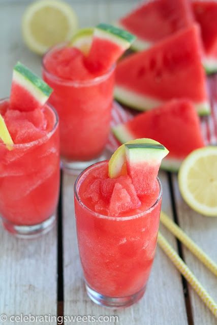watermelon lemonade slushie
