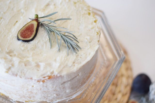 Brown Butter Cake with Sugared Fig Frosting